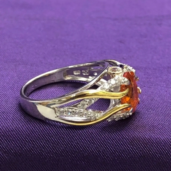 Rare Victoria Wieck Mexican Fire opal Ring - Picture 3 of 7